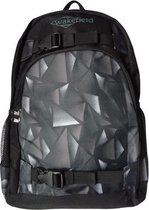Backpack Pyramid Zwart - Zwarte Rugtas Print - Wakefield Rugtassen - Laptop Vak - Katoenen Voering - Jongens