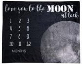 Lexilou Milestone mat - Moon - Maandmat Baby - Fotomat - Kraamcadeau - babyshower