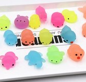 Mochi Squishy - 11x stuks - Squeeze - Popit Ball met Led + 10 Moochies squishy - mochy moochie 10 stuks + Fidget Popit Ball met Led - Fidget Toy - Pop It - Soft animal - Knijp popp