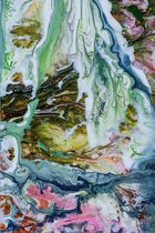 Abstractie Schilderij op plexiglas als Wanddecoratie 60 x 90 cm
