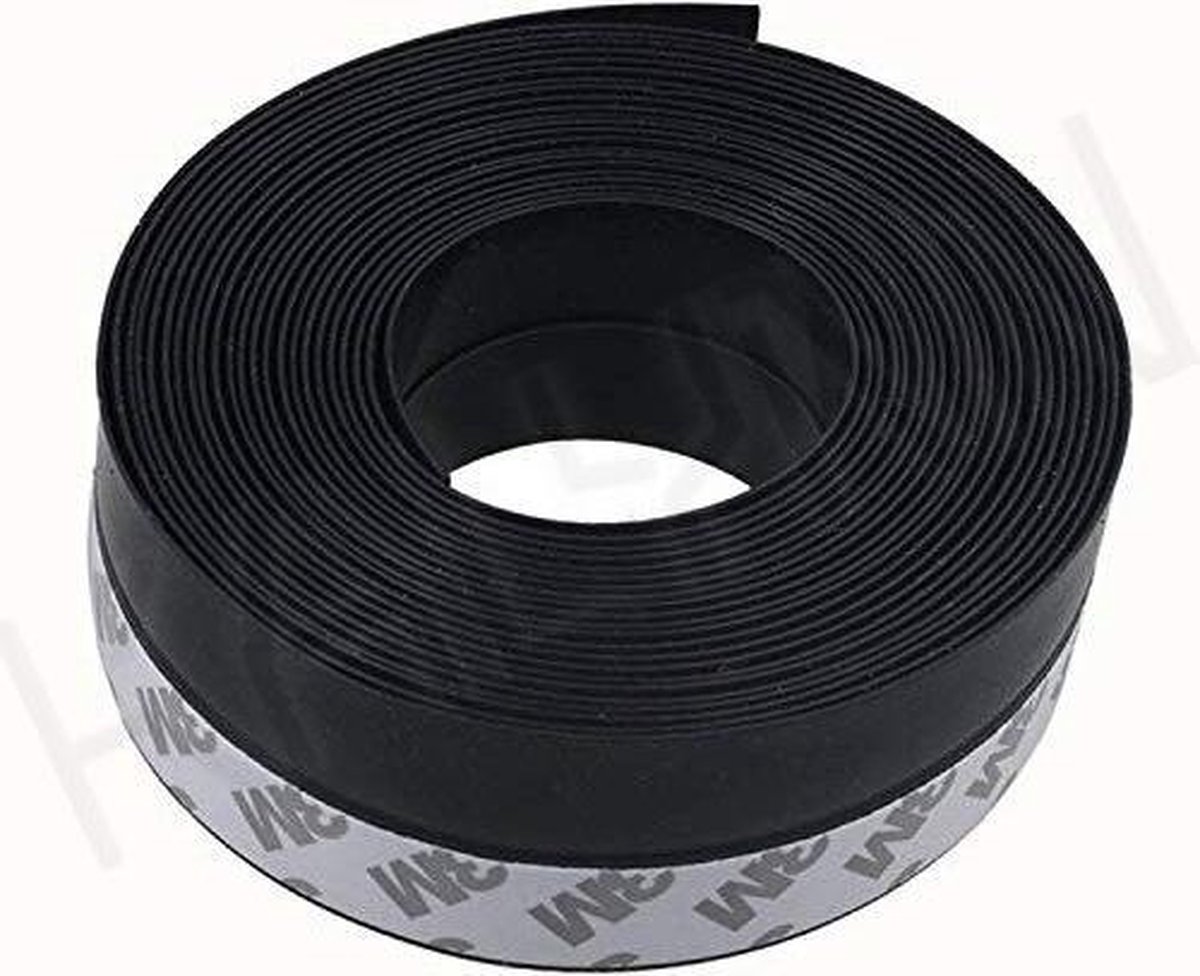 Afdichting Strip - Tochtstrip - Tochtstopper - Hoogwaardig Siliconen - Zelfklevend - 250CM x 2,5 CM - Zwart