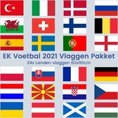 24x landen vlaggen pakket EK EURO 2024 / Voetbal 2024 | 60x90cm