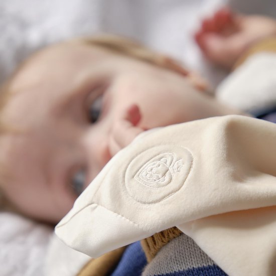 Prince Lionheart Silkies - Comforter - Zacht Plush & Satin Trim - Tactile Stimulatie - Net Geboren, Baby & Kleuter - Wasbaar - Créme van Prince Lionheart — afbeelding 5
