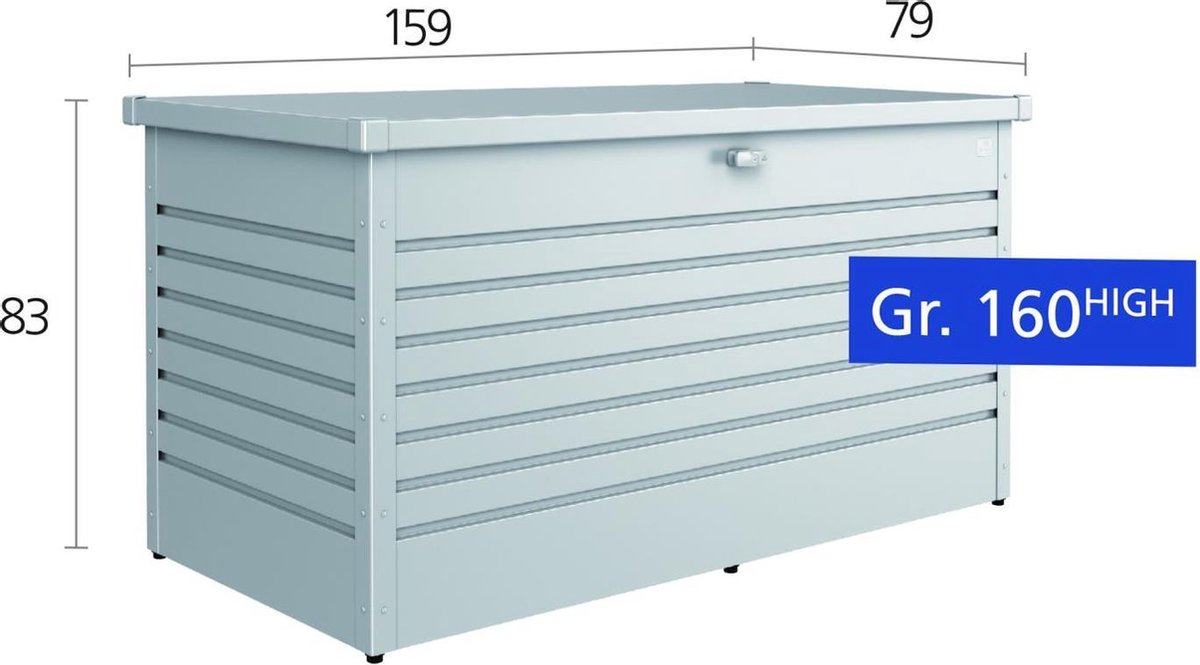 Biohort Hobbybox - kussenkist antraciet 160 x 79 cm