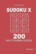 Sudoku X - 200 Easy to Normal Puzzles 9x9 (Volume 13)
