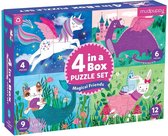 Mudpuppy  - 4-in-a-box Puzzel Magische vrienden