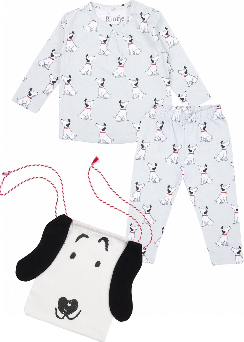 Kuuk'n Rintje Grijs Pyjama incl. Tasje maat 74/80 2020421