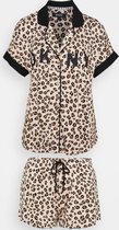 DKNY - Brown animal print pyjama set - Maat S