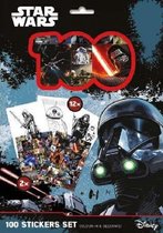 100 Delige Stickerset + 12 Kleurplaten Star wars