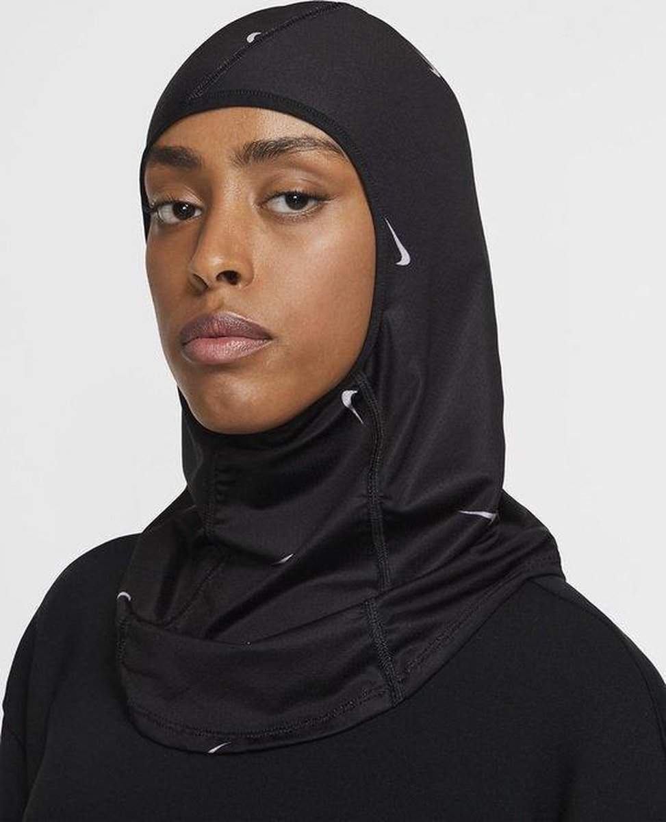 Nike Pro Hijab Printed - Zwart/Zilver - Maat XS/S | bol.com