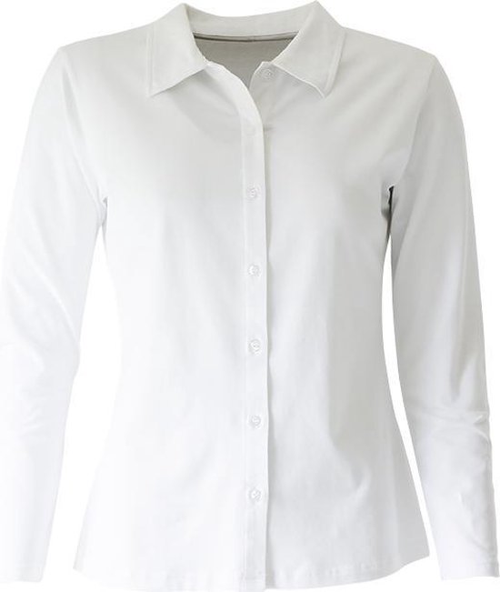 MOOI! Company - Basis blouse  - Polo - Blouse model Esmee - Kleur Wit - XS