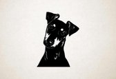 Wanddecoratie - Hond - Manchester Terrier 4 - XS - 29x22cm - Zwart - muurdecoratie - Line Art