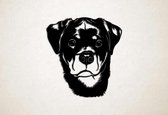 Wanddecoratie - Hond - Rottweiler 5 - S - 48x45cm - Zwart - muurdecoratie - Line Art