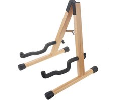 Gitaarstandaard - Opvouwbare "A"-standaard voor akoestische en elektrische gitaar - Hout