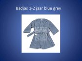 Funnies badjas met capuchon blue/grey 1-2 jaar