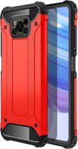 Xiaomi Poco X3 Hoesje - Armor Hybrid - Rood