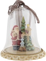 Clayre & Eef Decoratie Hanger Ø 8*8 cm Meerkleurig Kunststof Kersthanger