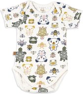 Frogs and Dogs - Barboteuse Friends Off - Wit - Taille 74 - Garçons, Filles