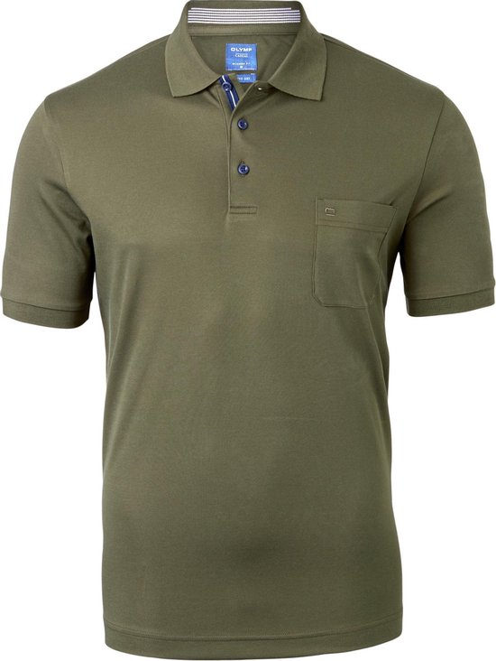 Foto: Olymp polo donkergroen modern fit heren poloshirt maat xxl