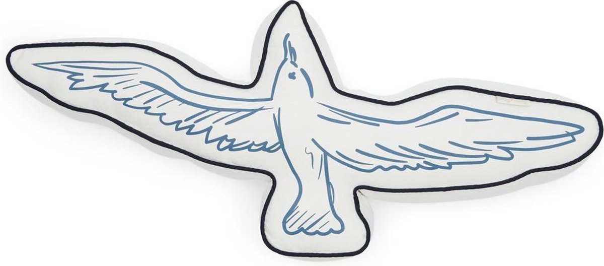 Riviera Maison Seagull Box Pillow - Sierkussen - White - 27.5 x 70.0