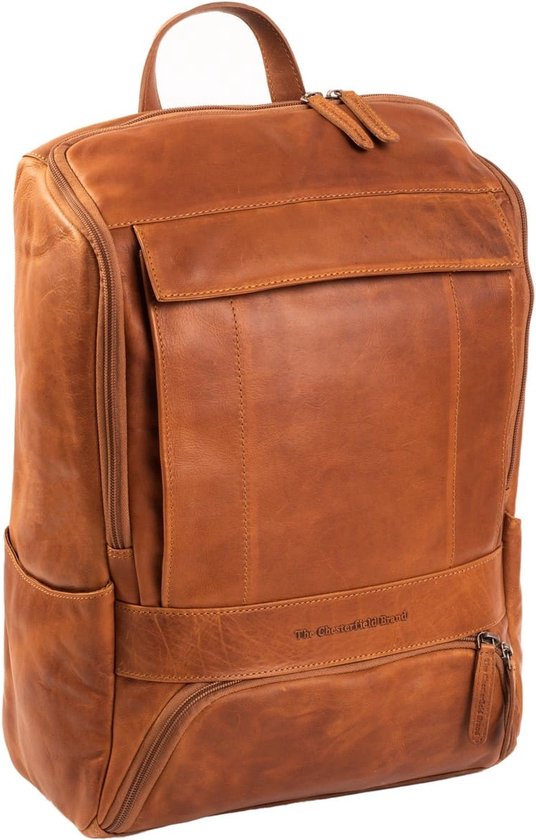 Chesterfield Rich Leren Laptop Rugtas - 15,4 inch - Cognac