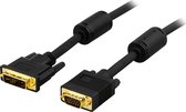 Deltaco VE013-B, DVI-A VGA HD15 kabel - 3m