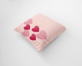 Kussenhoes - Hartballonnen - Roze - Woon accessoire - 50 x 50 cm