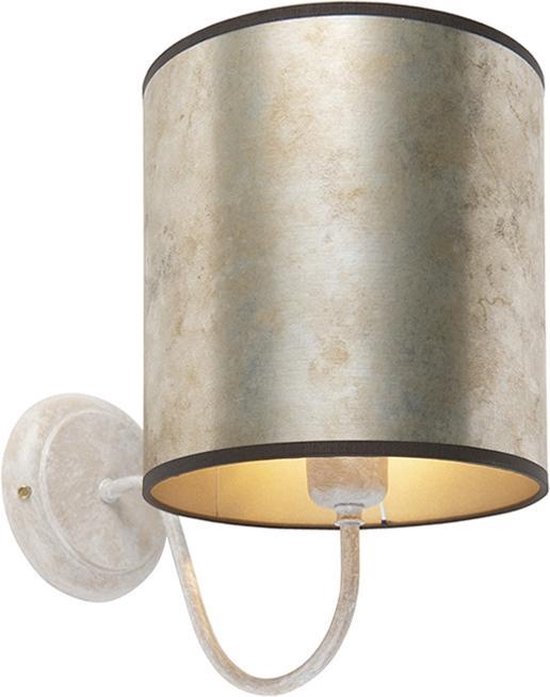 QAZQA - Klassieke Wandlamp voor binnen - 1 lichts - D 295 mm - Grijs - Woonkamer | Slaapkamer | Keuken