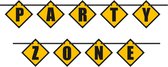 UNIQUE - Kartonnen party zone slinger