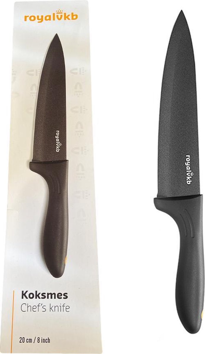 Royal VKB Professional Chef's Knife 20CM - Acier de haute qualité - gris  foncé - acier... | bol