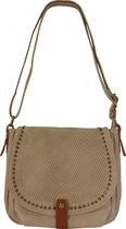 Crossbody vintage-look Qischa taupe claire