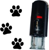 CombiCraft Stempel Hondenpoot van Hond 10mm rond - zwarte inkt