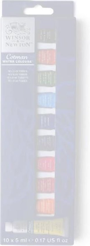 Winsor & Newton 0390665 Cotman Aquarelverf Set – Beginners Set 20 x 5 ml – Essentiële Waterverfkleuren met Hoge Kwaliteit Pigmenten