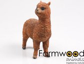 beeldje alpaca, bruin, 21 cm