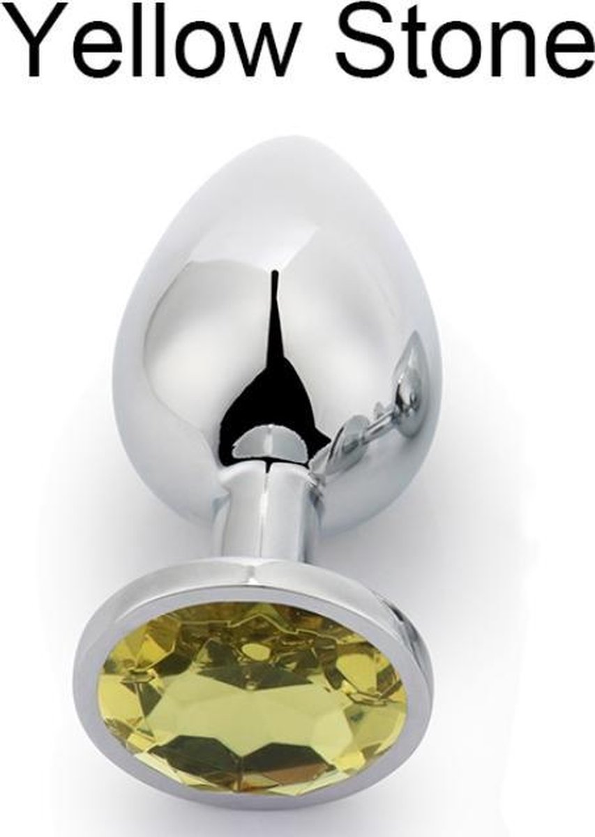Goedkoopste Buttplug met geel kristal