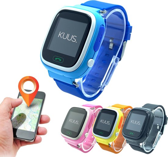 KUUS. GPS horloge kind, smartwatch voor kinderen met GPS tracker - Blauw