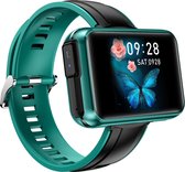 Belesy® TITAN - Smartwatch Dames - Smartwatch Heren - Horloge - Muziek luisteren - IN EAR’s - Stappenteller - 1.3 inch - Kleurenscherm - Full Touch - Siliconen - Zwart - Groen - Mo