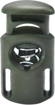Allesvoordeliger cord-lock militair groen - koordstopper groen per 5 stuks