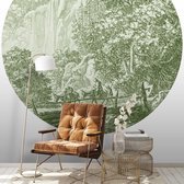 Behangcirkel Old Landscapes 1- green 140 cm