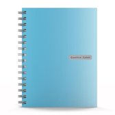 Quattro Colori - Notitieboek A5 - Geringd - Geruit - Blauw