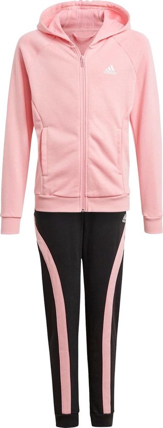 adidas adidas Bold Trainingspak - Maat 140 - Unisex - roze - zwart | bol.com