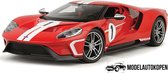 Ford GT #1 2018 Heritage Collection (Rood) (15cm) 1/32 Bburago - Modelauto - Schaalmodel - Model auto - Miniatuurautos - Miniatuur auto