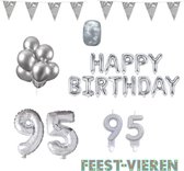 95 jaar Verjaardag Versiering Pakket Zilver