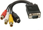 Garpex® VGA naar S-Video AV RCA TV Converter Kabel Adapter met Audiokabel