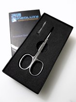 MEDLUXY PRO - Nagelriemschaar (huid- en vellenschaartje) - Recht - Micro Fijn Spits / Scherp punt - 10 cm - (Nagelriemknipper) Cuticle Scissor (verwijderen van nagelriemen)