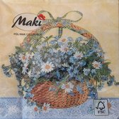 Maki Servetten - Forget me nots - 33 x 33