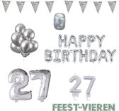 27 jaar Verjaardag Versiering Pakket Zilver