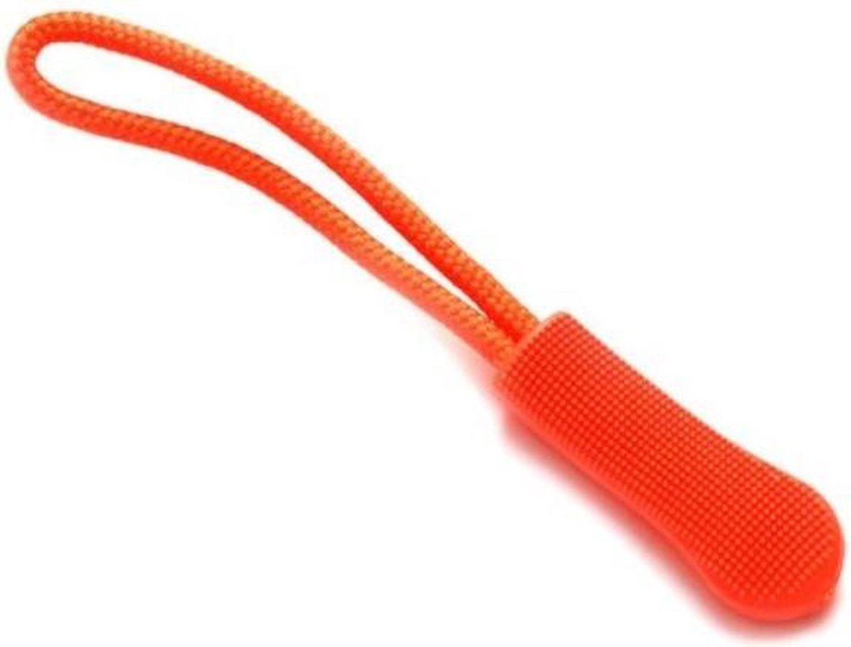 Zipper puller oranje per 3 stuks