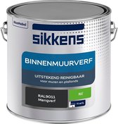 Sikkens - Binnenmuurverf - Muurverf - Mengkleur - Mat - RAL9011 - 2.5L