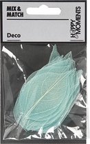 Skeleton leaves . L: 6-8 cm. lichtblauw. 20 stuk/ 1 doos
